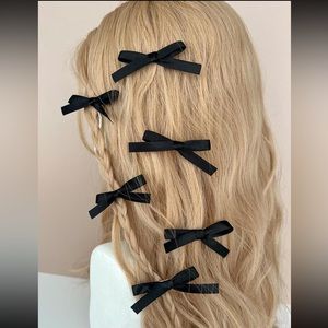 6PC Silky Bow Hair Clip Set 🎀